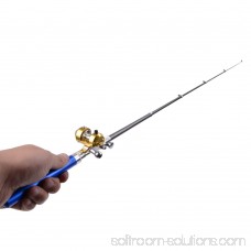 Zimtown New Portable Pocket Mini Aluminum Alloy Fish Pen Shape Fishing Rod Pole + Reel